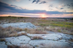 Cloudy Sunrise on the Prairie