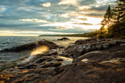 Sunset and splash