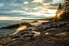 Sunset and splash