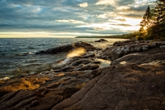Sunset and splash