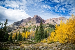 Maroon Bells and yellow aspens