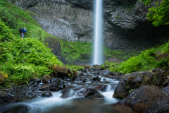 Photographer and Latourell Falls